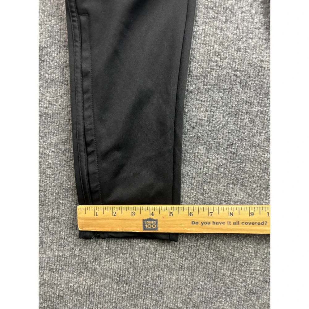 Adidas Track Pants Mens Large Black Regular Fit Tapered Ankle Zip Joggers